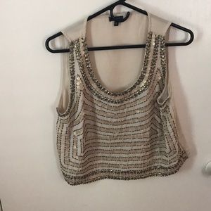 Sequin crop